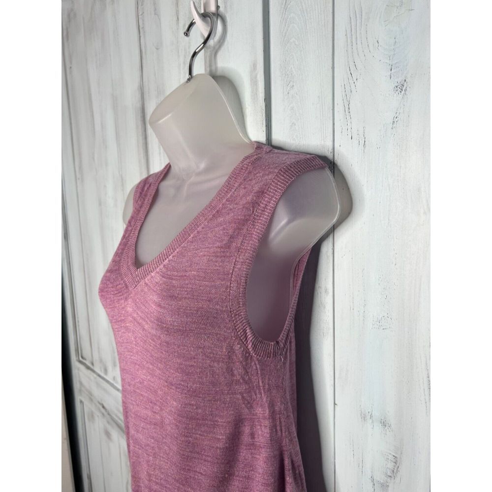 THE LIMITED HEATHERED PURPLE SLEEVELESS V-NECK SOFT LIGHTWEIGHT TUNIC SWEATER XS - Picture 6 of 15